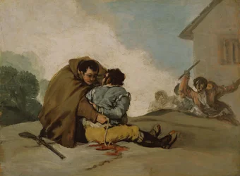 Broder Pedro binder El Maragato med et tau