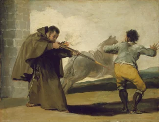 Broder Pedro skyter El Maragato mens hesten hans stikker av, ca. 1806