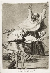 Det er på tide. 1797-1799. (21 x 14,5 cm). Plansje 80 fra «Los Caprichos». Romantikken. Spania. Madrid (autonom region). Madrid. Nasjonalbiblioteket