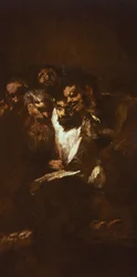Menn leser av Francisco de Goya (1746-1828)