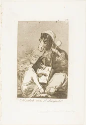 Kanskje eleven vet mer?, plate 37 fra Los Caprichos