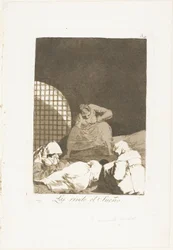 Sleep Overcomes Them, plate 34 fra Los Caprichos