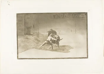 The Famous Martincho Places the Banderillas, Playing the Bull with Movement of his Body, plate 15 fra The Art of Bullfighting