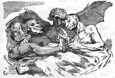 De lager toalettet sitt, ca. 1820 (gravering)