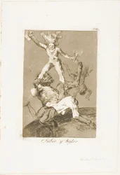 For å stige og å falle, plate 56 fra Los Caprichos