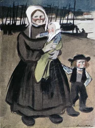 The Famine in Brittany, illustrasjon fra en spesialutgave av 