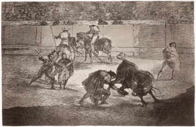 Tyrefekting: en tyrefekter går inn på arenaen for å drepe oksen med en hatt i stedet for multe