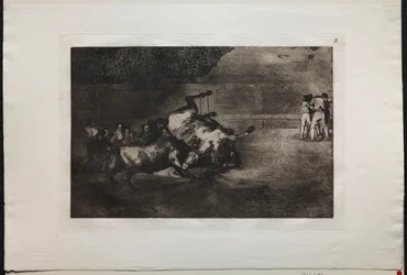 Bullfights: A Horse Thrown by the Bull, 1876.