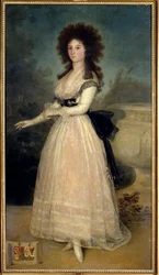 Portrett til fots av Dona Tadea Arias de Enriquez Maleri av Francisco de Goya (1746-1828) (Ec. Esp) Madrid fra 1700-tallet. Musee Du Prado - Portrett i full lengde av Dona Tadea Arias de Enriquez. Maleri av Francisco de Goya (1746-1828) (Spansk skole) 18.