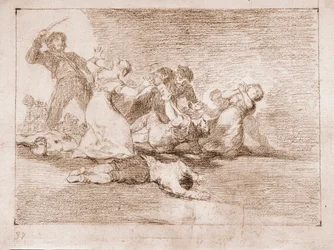 The Disasters of War: Infamous profit (Tegning