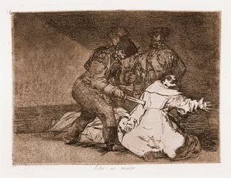 The Disasters of War: Dette er dårlig (etsing fra den forberedende tegningen