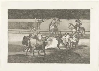 Bullfighter møtte brandende banderillas ildbånd Tyrefekting (serietittel) Stierenvechten (serietittel)