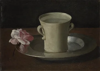 En kopp vann og en rose, ca. 1630