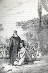 Roman Antiquite: The Christian Martyrs in the Amphitheatre (First Martyrs of the Church of Rome) Tegning fra "" Misteri del Vaticano"" av Franco Mistrali
