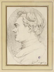 Karikaturportrett av maleren Ménageot, Roma 1772