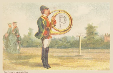 P (letter shown by a hunting horn player)   1406026   no       norwegian Successfully Translated  Original: Vignet med legende børn, som konge og dronning Translat: Vignet med legende børn, som konge og dronning 1280447 no norwegian Successfully Translated