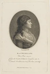 Portrett av Madame Roland 1754-1793, ca. 1800.
