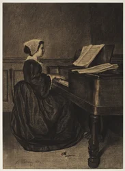 Kvinne ved Spinet