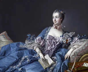 Portrett av Marquise de Pompadour (1721-1764) (Portrett av Jeanne Antoinette Poisson, Marquise de Pompadour (kjent som Madame de Pompadour)