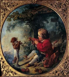 Forskerhunden Maleri av Francois Boucher (1703-1770) Choletn Museum of Art and History fra 1700-tallet