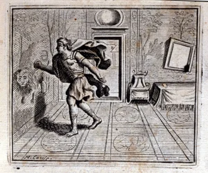 Horoskop. Fabler av Jean de La Fontaine (1621-95). Illustrasjon av François Chauveau (1613-1676). Utgave av 1728.