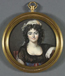 Portrett av en kvinne i en brun kjole, 1795.