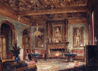 Salongen på Chateau de Marchais, 1852