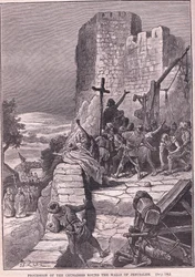 Prosesjon av korsfarerne rundt murene i Jerusalem 1097 e.Kr