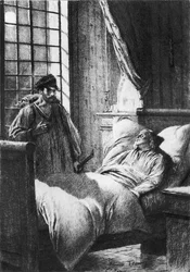 Illustrasjon fra Les Miserables av Victor Hugo (1802-85)