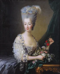 Fransk: Marie-Thérèse de Savoie (1756-1805) komtesse d#39;Artois Maria Theresa av Savoy, grevinne av Artois (1756-1805) Syko-portrettet i 74 og 84 fra FNF