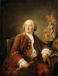 Portrett av billedhuggeren Edmé Bouchardon 1698-1762, 1758.