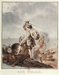 Figaro i kamp med en harpy, ca. 1786 (akvatint)