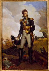 Portrett til fots av Jean Lannes, hertugen av Montebello (1769-1809) marechal of Empire Painting av Francois Gerard (1770-1837) 1800-tallet Søn. 0,3x0,22 m