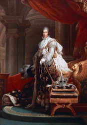 Portrett av Charles X i hellige klær av Bourbon, greve av Artois (Versailles