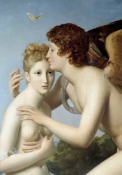 Psyke og kjærlighetsdetaljer. Maleri av Francois Gerard (1770-1837) 1798 Søn. 1,86x1,32 m