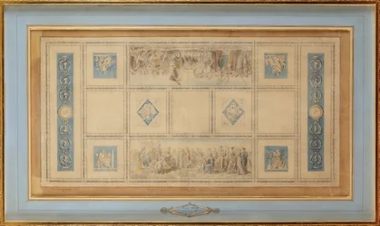 Studie for det malte taket på biblioteket i konservatoriet, 1812
