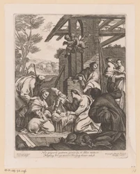 Geboorte van Christus Her fødte moren faren (...) (tittel på objekt)