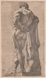 Farnese Hercules, sett bakfra [plate 4]