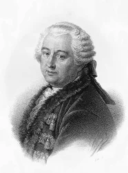 Portrett av Claude-Adrien Helvetius (1715-1771), fransk forfatter og filosof, gravering av Francois-Seraphin Delpech (1778-1825)