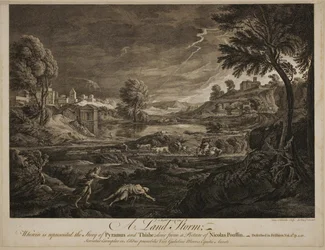 En landstorm. Pyramus og Thisbe