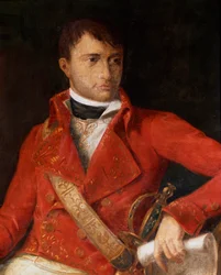 Portrett av Napoleon I Bonaparte (1769-1821) i uniform av første konsuldetaljer. Maleri tilskrevet Francois Xavier Fabre (1766-1837) Milano, Museo del Risorgimento