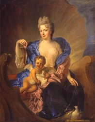 Grevinnen von Cosel og hennes sønn som Venus og Amor, omkring 1712-1715