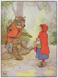 Little Red Riding Hood and the Wolf, illustrasjon fra 