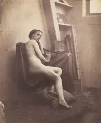Kvinnelig akt i atelieret, 1856-59