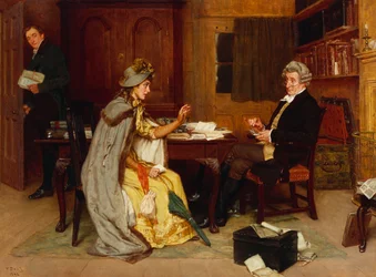 Konsulterer hennes advokat, 1892