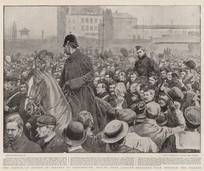 The Return of Heroes of Colenso til Portsmouth, Bugler Dunn bar skulderen høyt gjennom gatene