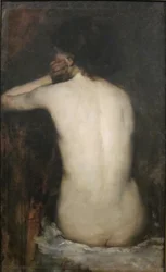«Naken rygg, studie» av Frank Duveneck, Cincinnati kunstmuseum