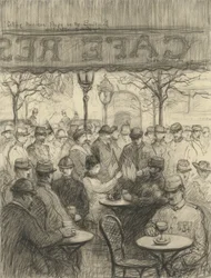 Selger amerikanske flagg på Boulevarden påskedag, 1917