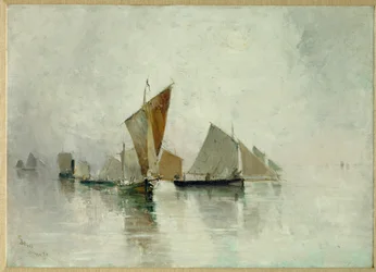 Dieppe, morgentåke (olje på lerret)