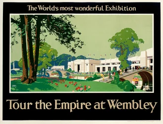 "Tour the Empire at Wembley", plakat som reklamerer for British Empire Exhibition